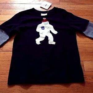 Hanna Andersson layered tee 120 6-7y NWT